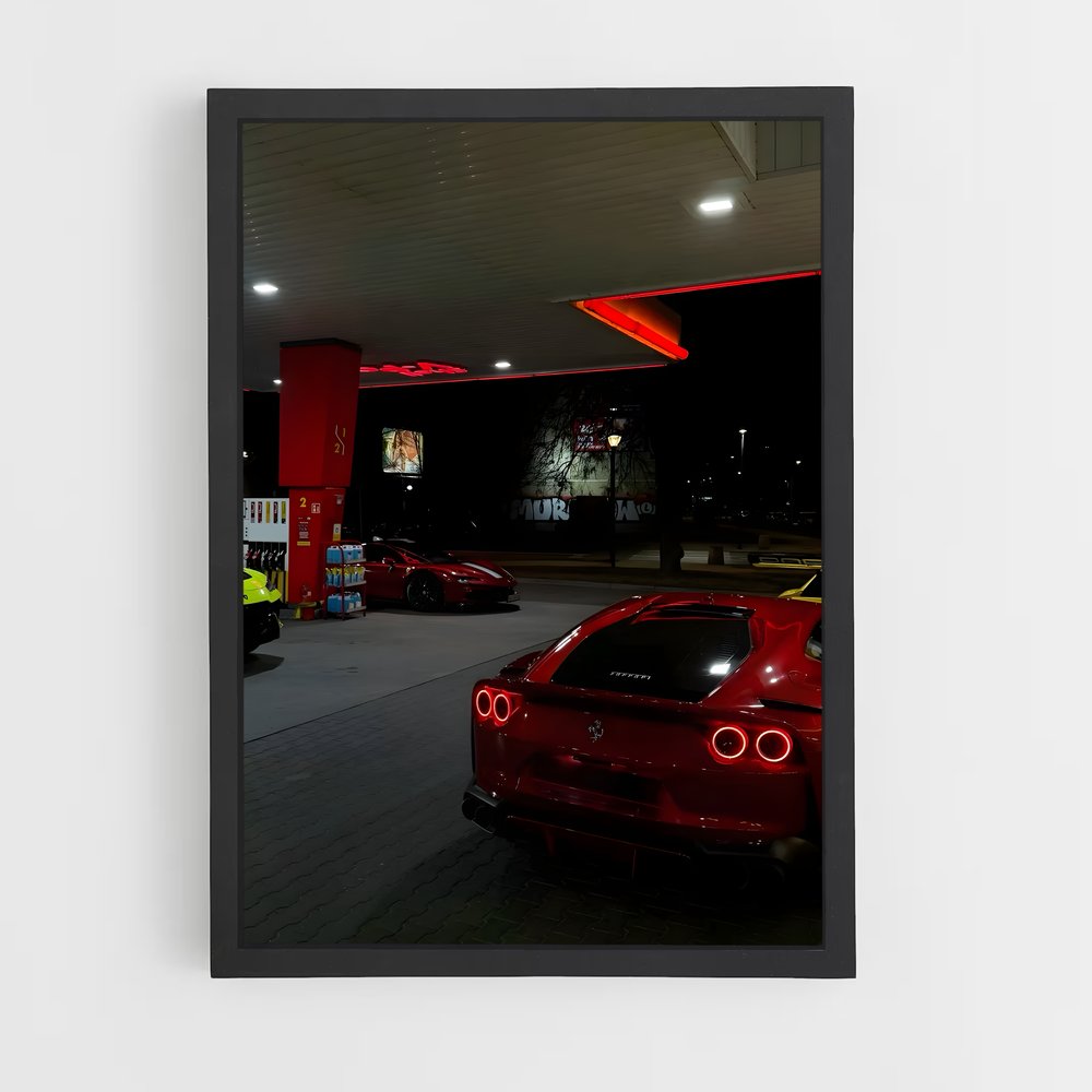 Poster superfast Rouge – affiche Ferrari (vue 2)